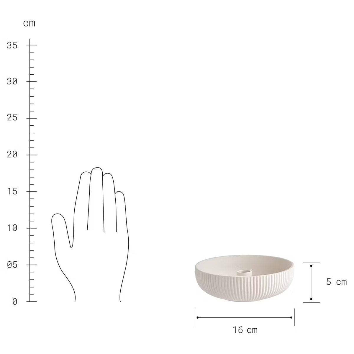 CANDLE BOWL Stabkerzenhalter