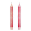 ART BOUGIE Stabkerze Streifen 2er Set