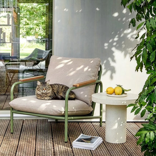PIECES Beistelltisch Travertin-Look