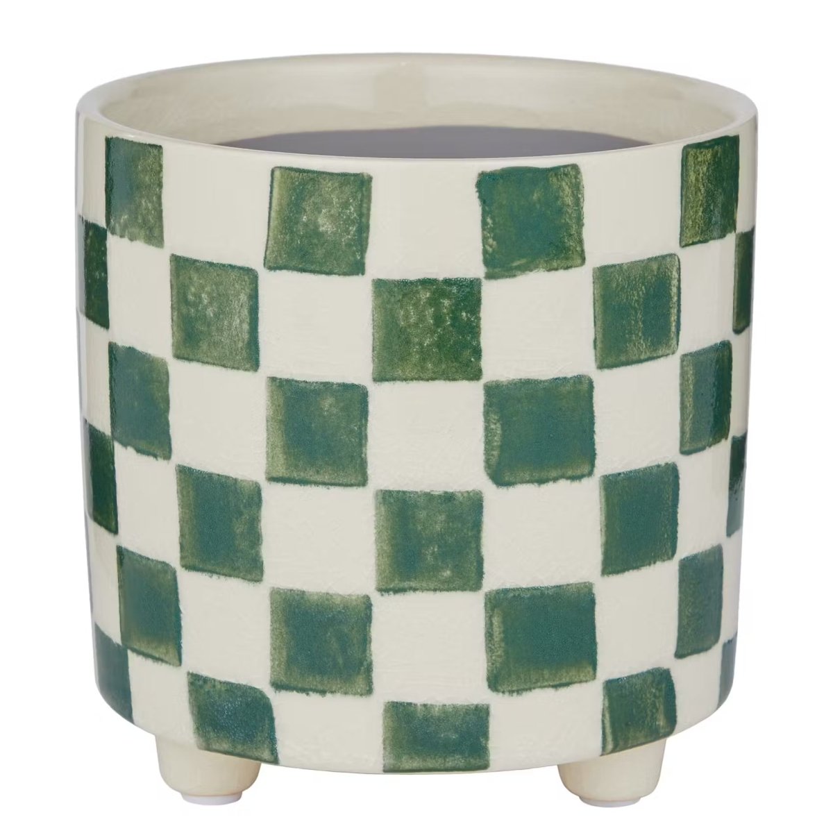 NEW DELFT Blumenübertopf Karo