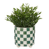 NEW DELFT Blumenübertopf Karo
