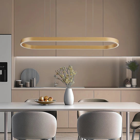 MELINAY Smart LED Pendelleuchte – Moderne schwarze LED-Hängeleuchte mit Tuya-App-Steuerung