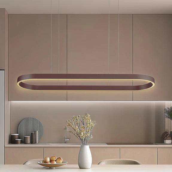 MELINAY Smart LED Pendelleuchte – Moderne schwarze LED-Hängeleuchte mit Tuya-App-Steuerung