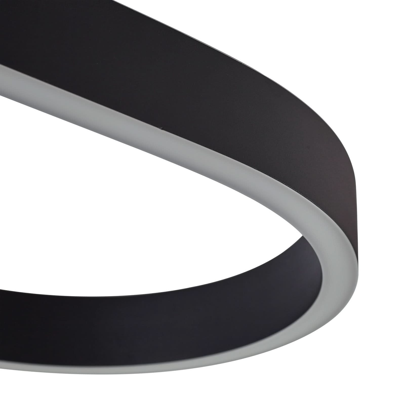 Lucande Smart LED hanglamp Melinay, zwart, CCT, Tuya