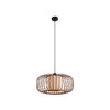 Lindby hanglamp Davella, Ø 50 cm, bamboe, textiel