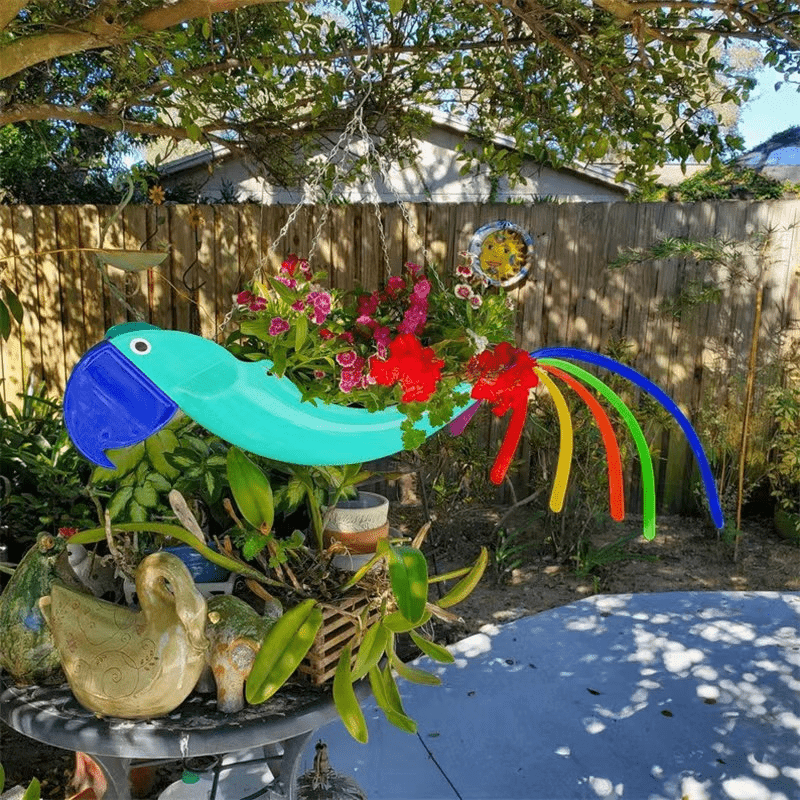 Hängende Pflanzenschale – Bunte Hühner Design Gartendeko-5