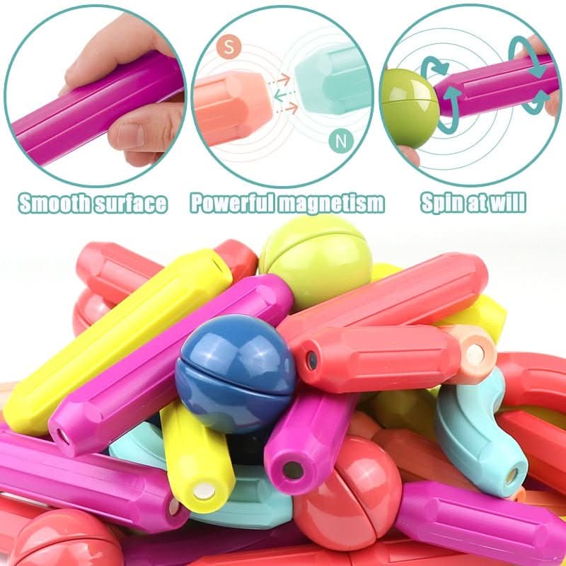 MagieSchnapp Baumeister – Magnetisches Konstruktionsspielzeug – Kreatives Bauen Für Kinder