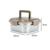 Tragbare Edelstahl Frischhaltebox 1600ml
