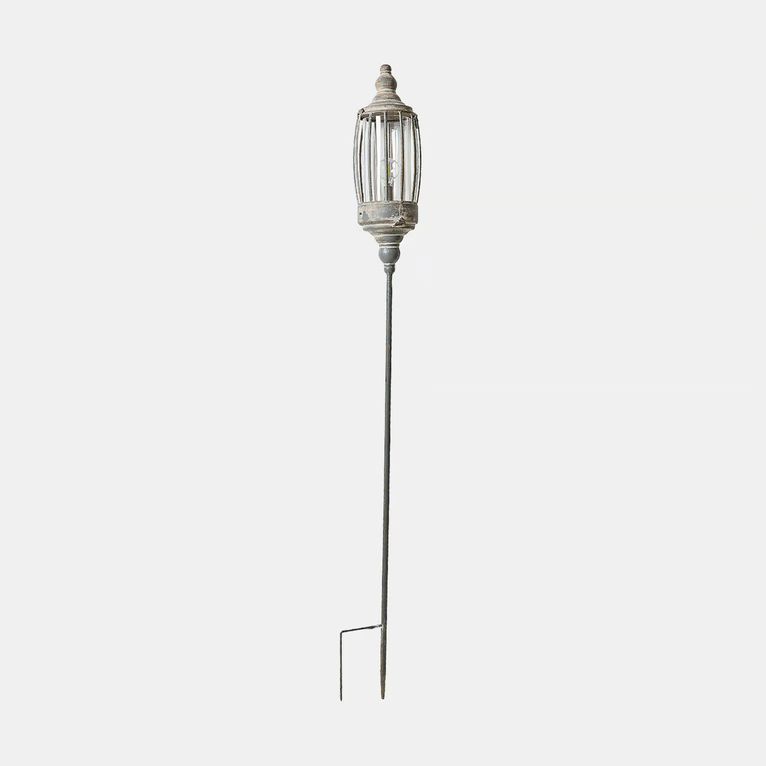 LAGIA Wiederaufladbare LED-Laterne – Vintage Gartenlaterne mit Erdspieß und USB-C-Ladung