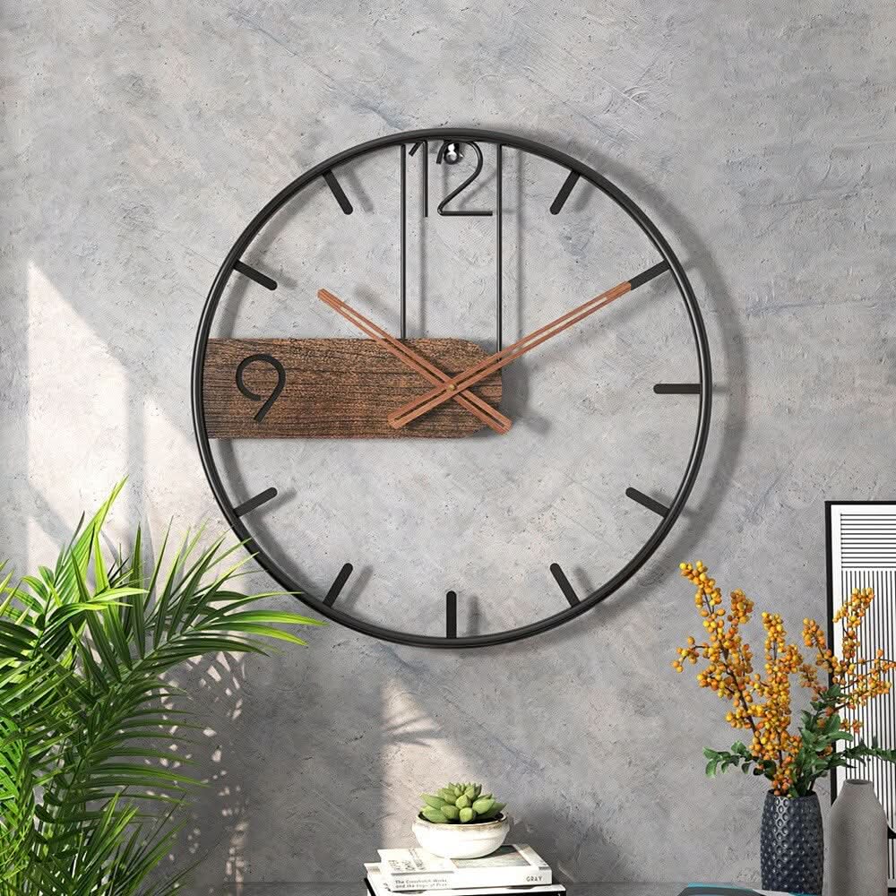 Horium Uhr Große Runde Metall Wanduhr Für Modernes Interieur Mit Eleganter Berührung