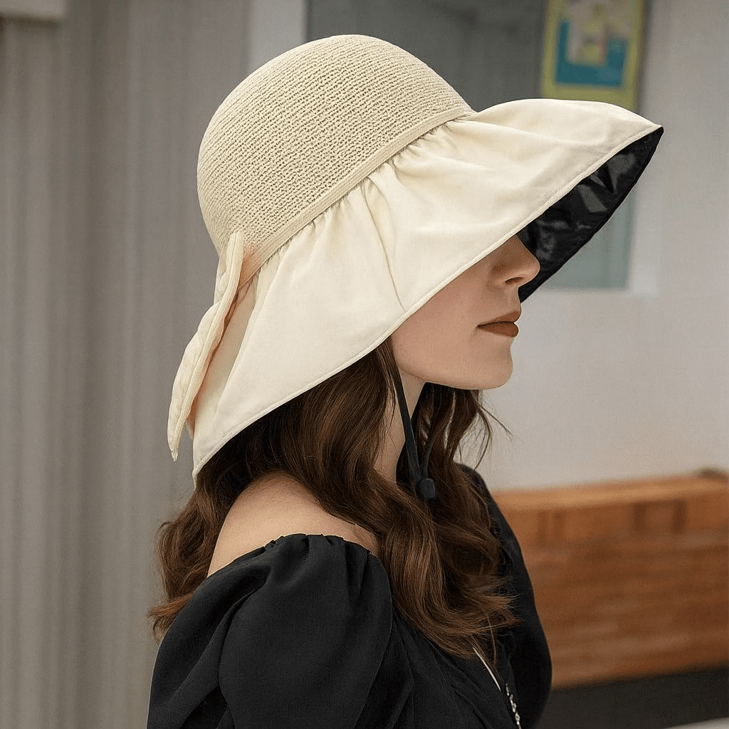 Eleganzkrempe – Eleganter Sonnenhut Mit Breiter Krempe Für Stilvollen UV-Schutz