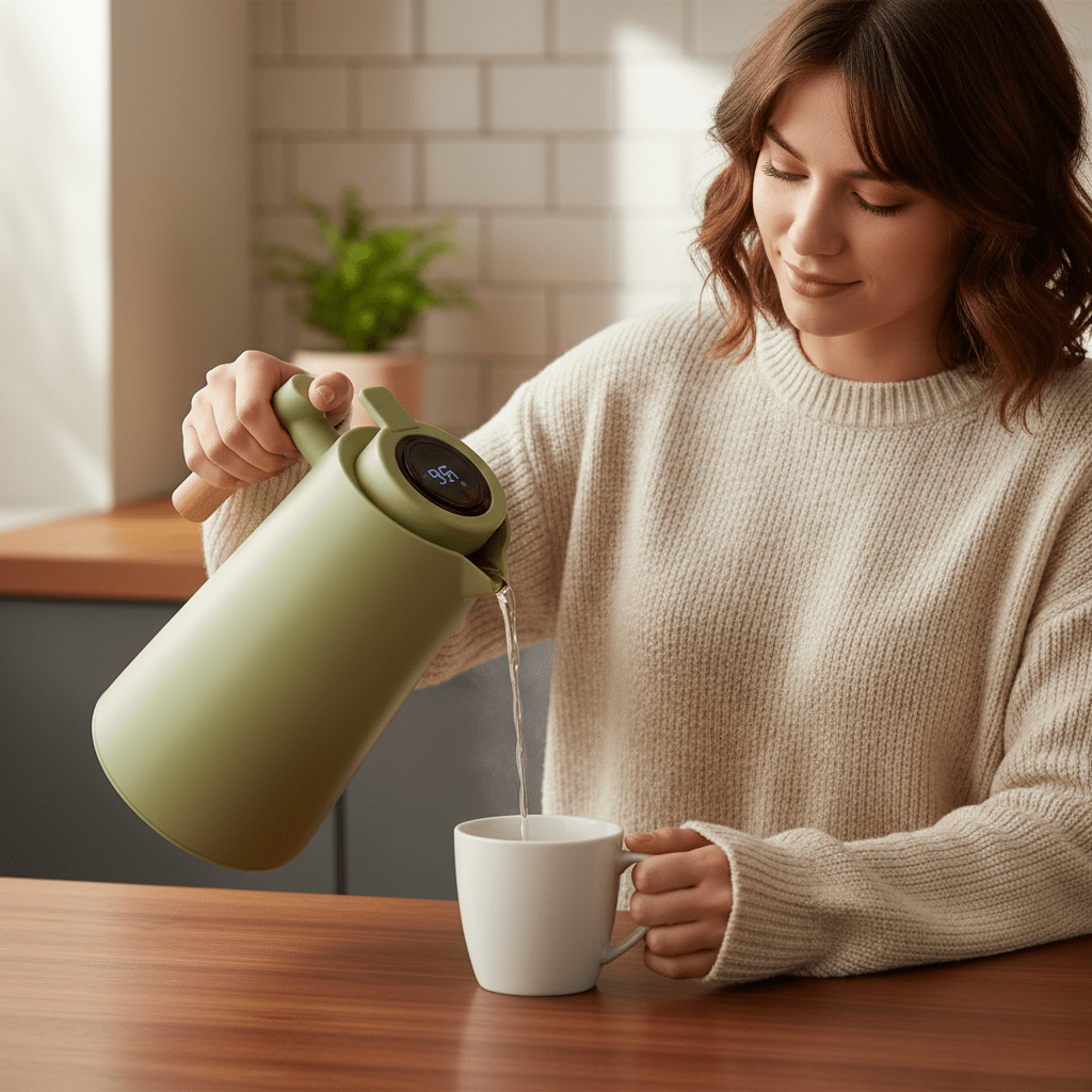 Lattea Pure – Robuste Thermoskanne Aus Edelstahl, Auslaufsicher Und Stilvoll