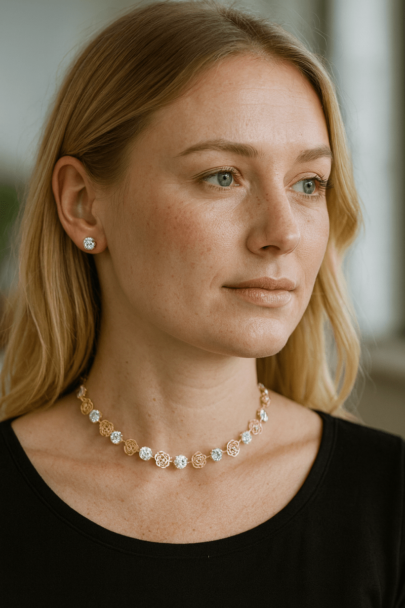 NEREIDE – Schmuckset mit Grünen Steinen und Seemann-Gliedern