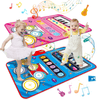 Spieltöne Klang Matte – Interaktive Musikmatte für Kinder mit 5 Instrumenten (Trommeln, Klavier, Geige)