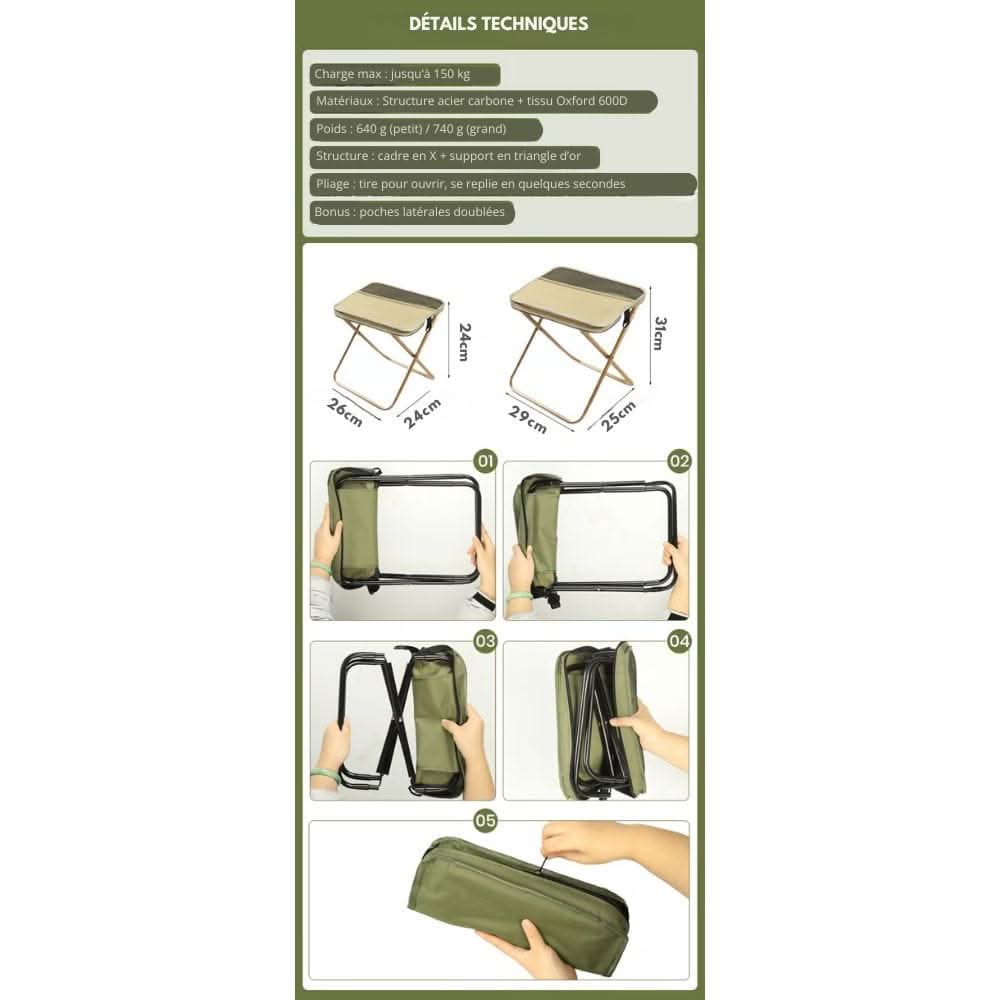 2-in-1 SitzPack – Faltbarer Freiluft-Rucksack mit integriertem Sitz & Wasserdichte Fläche