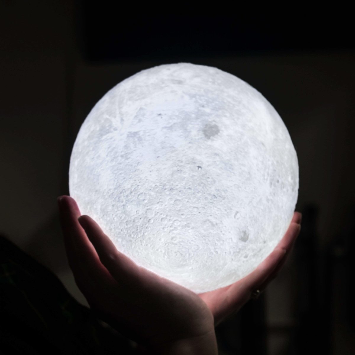 Sevilla Mondlampe 3D-gedruckte Leuchte Mit Sanftem LED-Licht Für Ruhige Räume