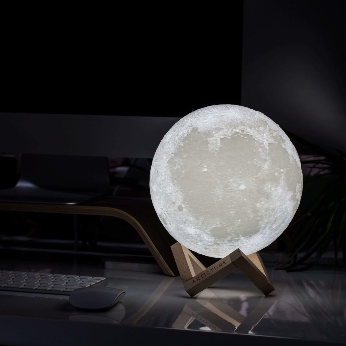 Sevilla Mondlampe 3D-gedruckte Leuchte Mit Sanftem LED-Licht Für Ruhige Räume