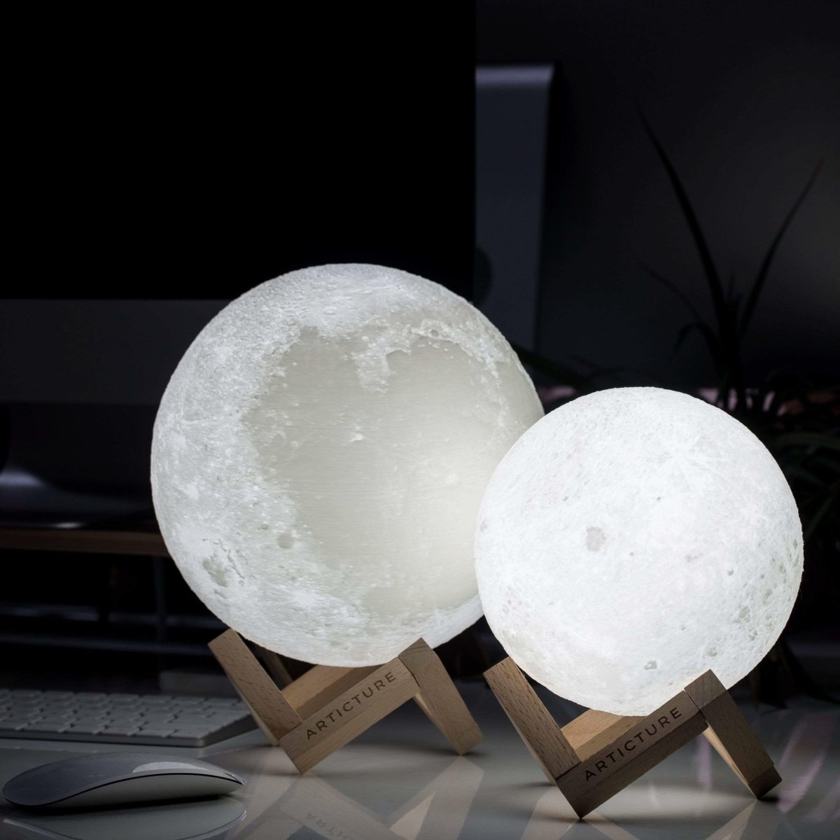 Sevilla Mondlampe 3D-gedruckte Leuchte Mit Sanftem LED-Licht Für Ruhige Räume