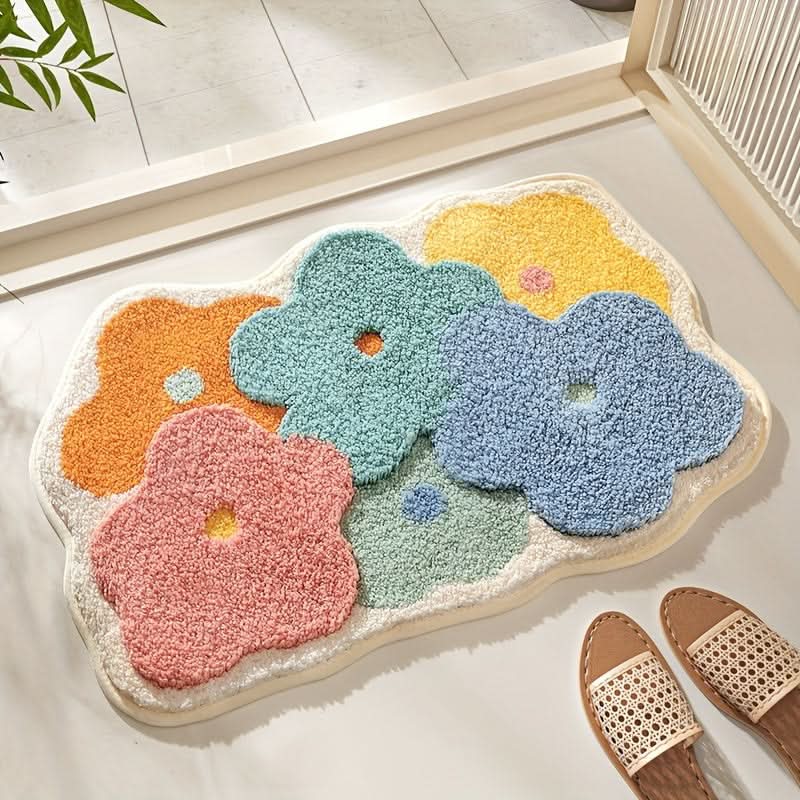 FlorSoft - Zusätzlich Absorbierende Badmatte Mit Blumenmuster