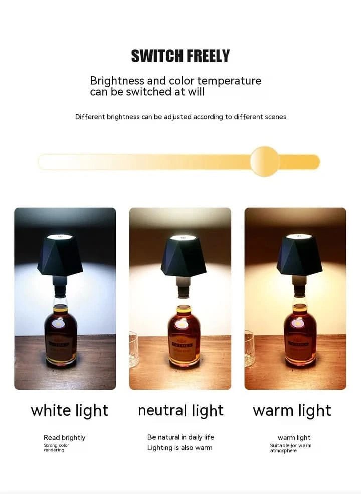Yuri Weinlampenkappe Kabellose Weinflasche Lampe Warme Sanftes Licht Für Gemütliche Räume