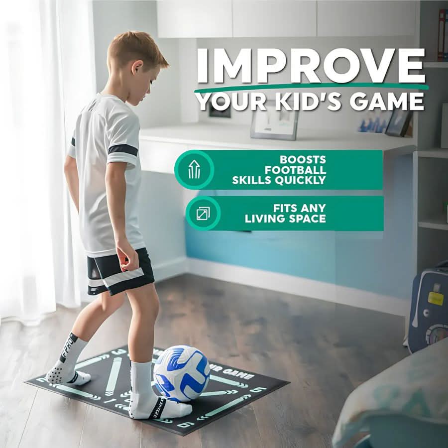 FootMaster Rutschfeste Fußball Training Matte – Perfekt für effektives Training zu Hause-5