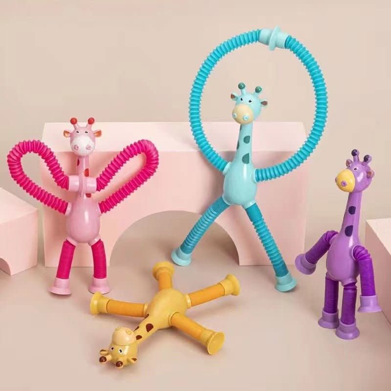 FlexiGiraffe – Dehnbares Saugnäpftassenspielzeug für Kreative Kinder