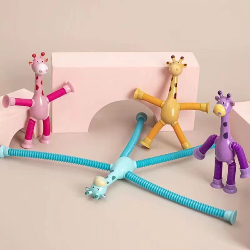 FlexiGiraffe – Dehnbares Saugnäpftassenspielzeug für Kreative Kinder