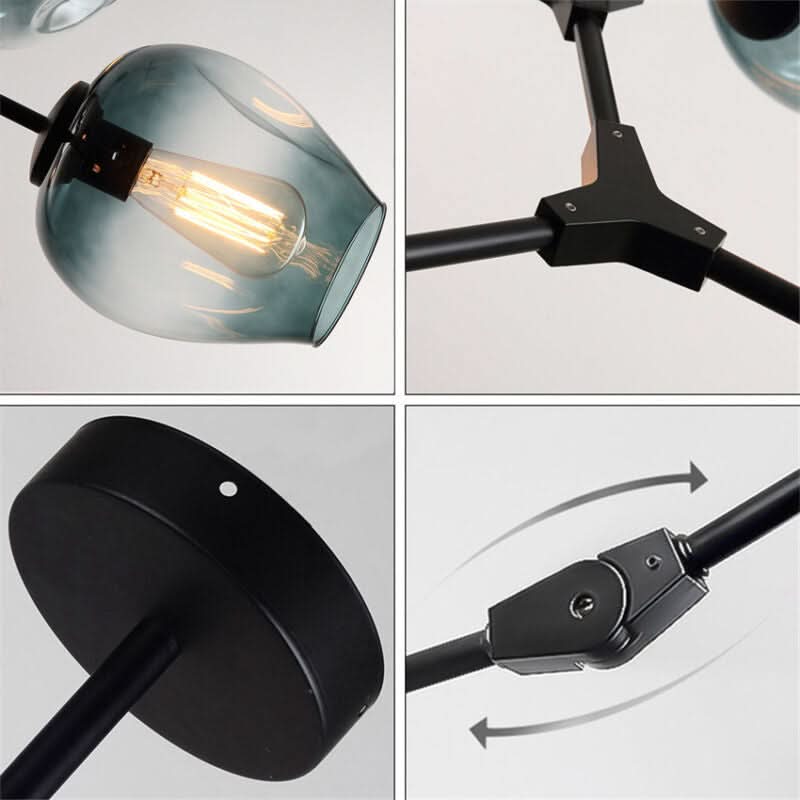 LIMA Pendelleuchte Elegante Mit Sechs Lichtaustrittsmöglichkeiten Und Verstellbarer Hängetiefe