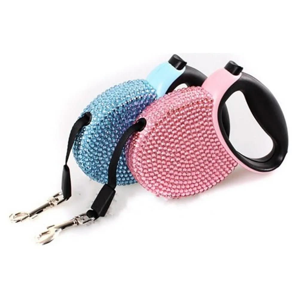 Schick Canin Leine – Glitzernde Hundeleine Mit Strass Und Einzug Für Kleine Hunde Und Katzen