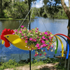 Hängende Pflanzenschale – Bunte Hühner Design Gartendeko-2