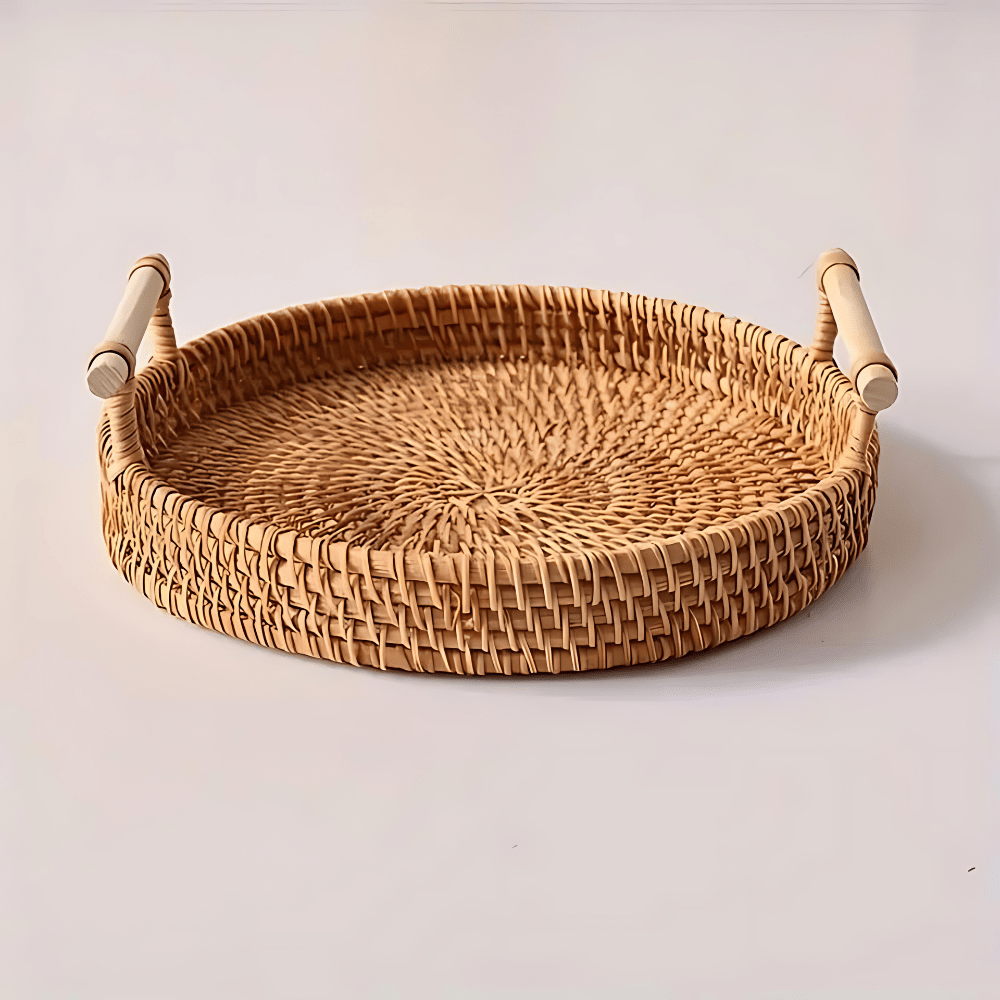 RattaTray – Handgefertigtes Serviertablett aus Rattan