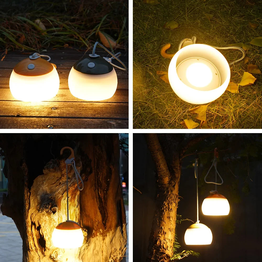 Retro LED Campinglampe - Wiederaufladbares USB-Licht