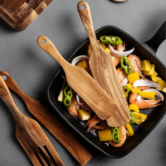 WoodEase Teakholz Küchen Set – Nachhaltig & Langlebig für jede Zubereitung-1