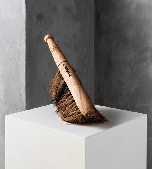 Humdakin Handbesen aus Holz 37cm, Bamboo-coconut fibres