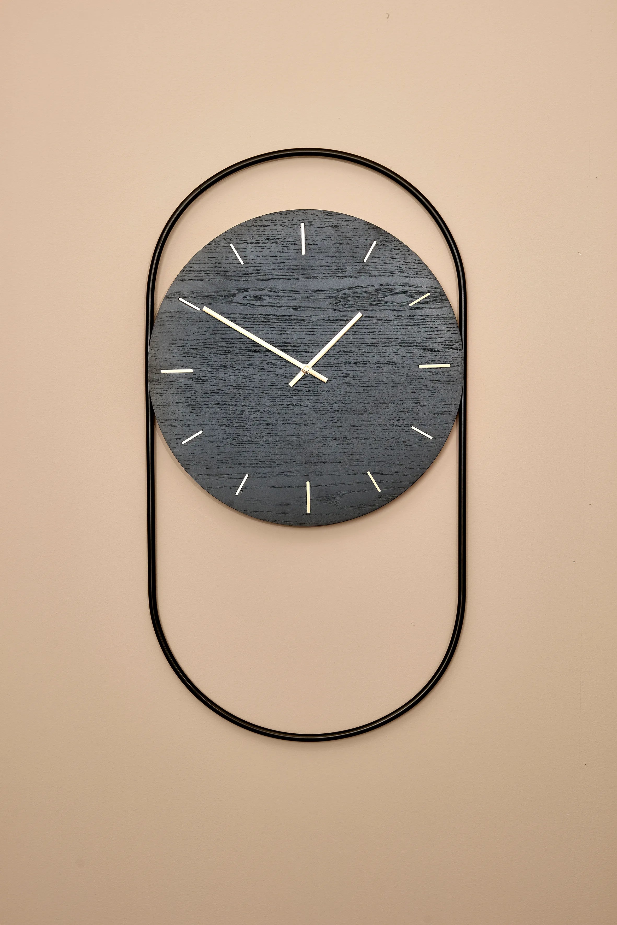 A-Wall Wanduhr 41x76 cm, Black-brass