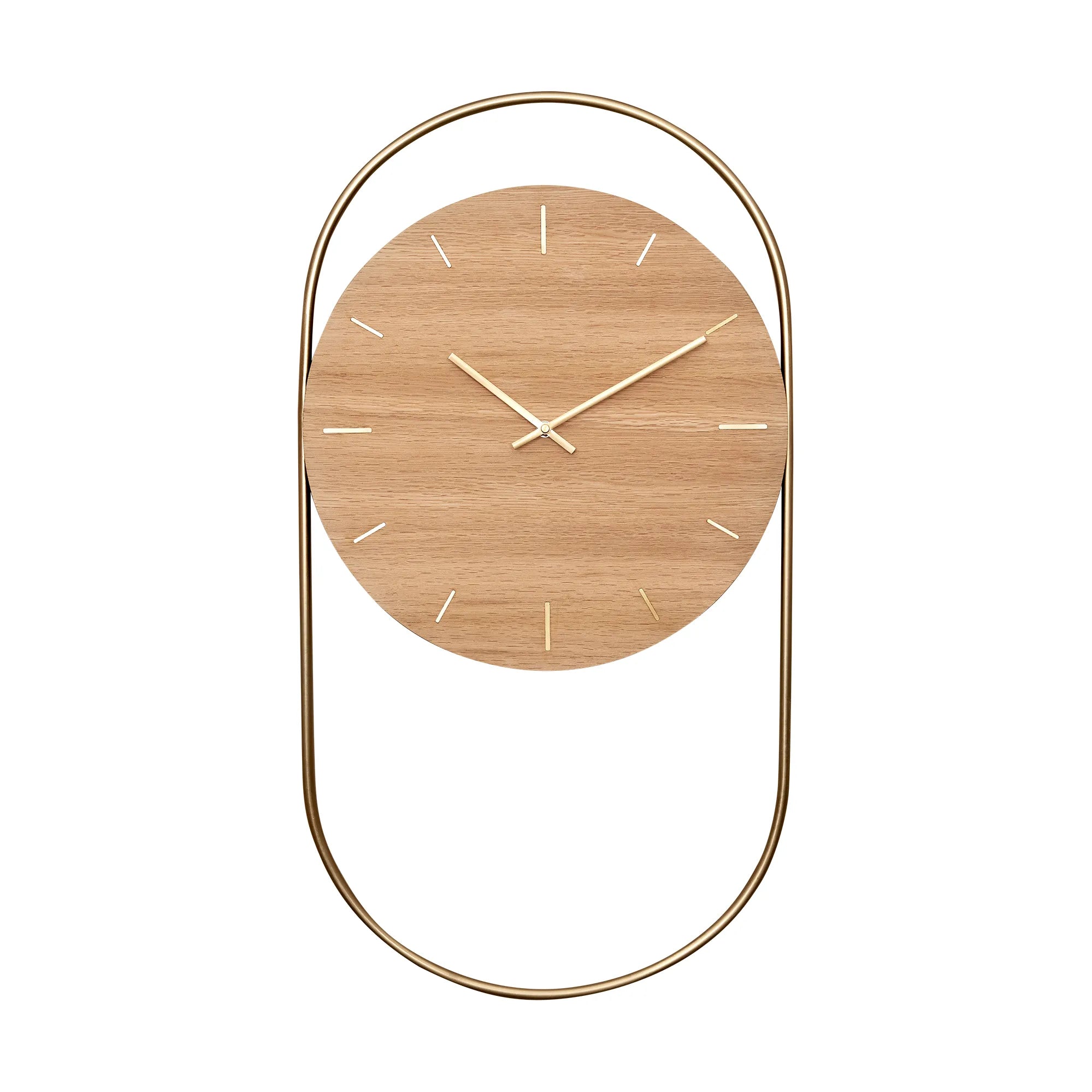 A-Wall Wanduhr 41x76 cm, Oak-brass