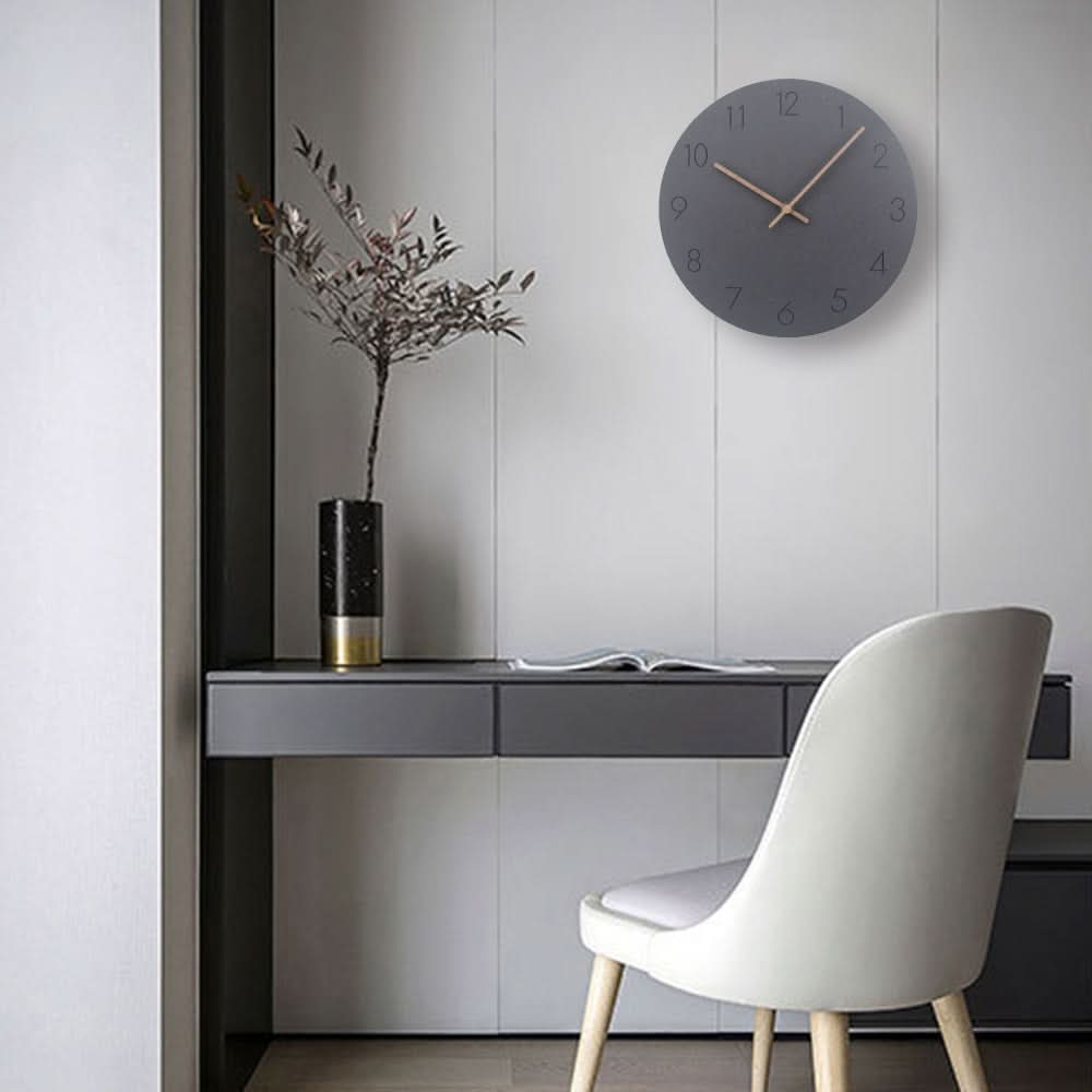 NordWhisper Wand Uhr – Geräuschlose Wanduhr im Nordischen Design