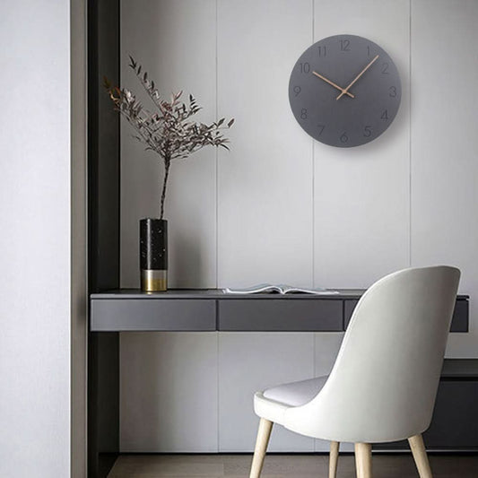 NordWhisper Wand Uhr – Geräuschlose Wanduhr im Nordischen Design