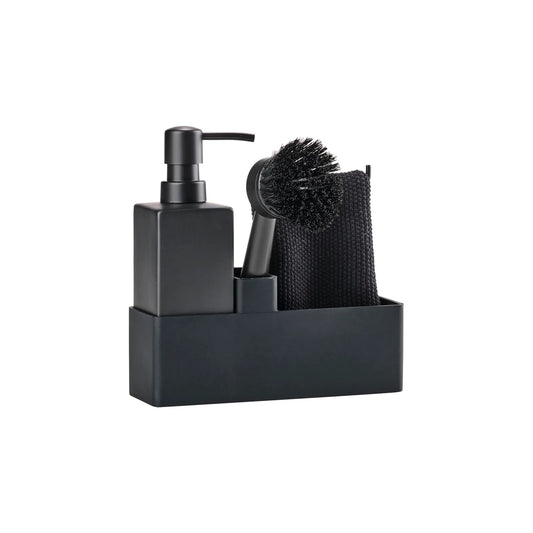 Geschirr-Set mit Geschirrtuch, Black