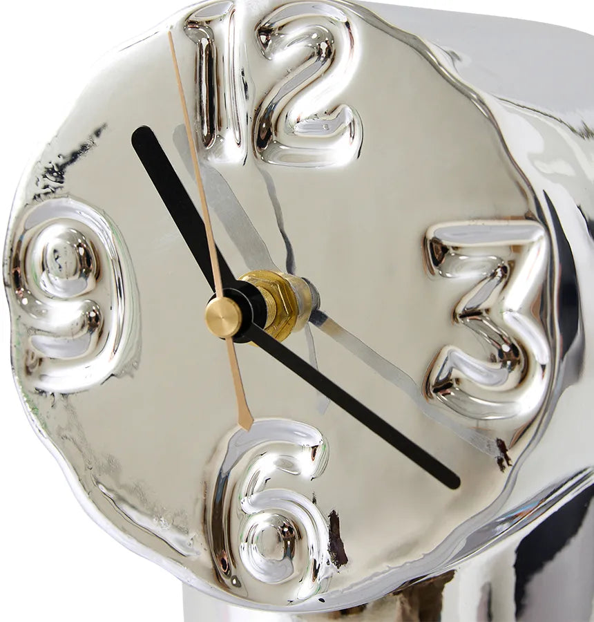 Retro Keramik Wanduhr 17,5 cm, Chrome