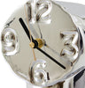 Retro Keramik Wanduhr 17,5 cm, Chrome