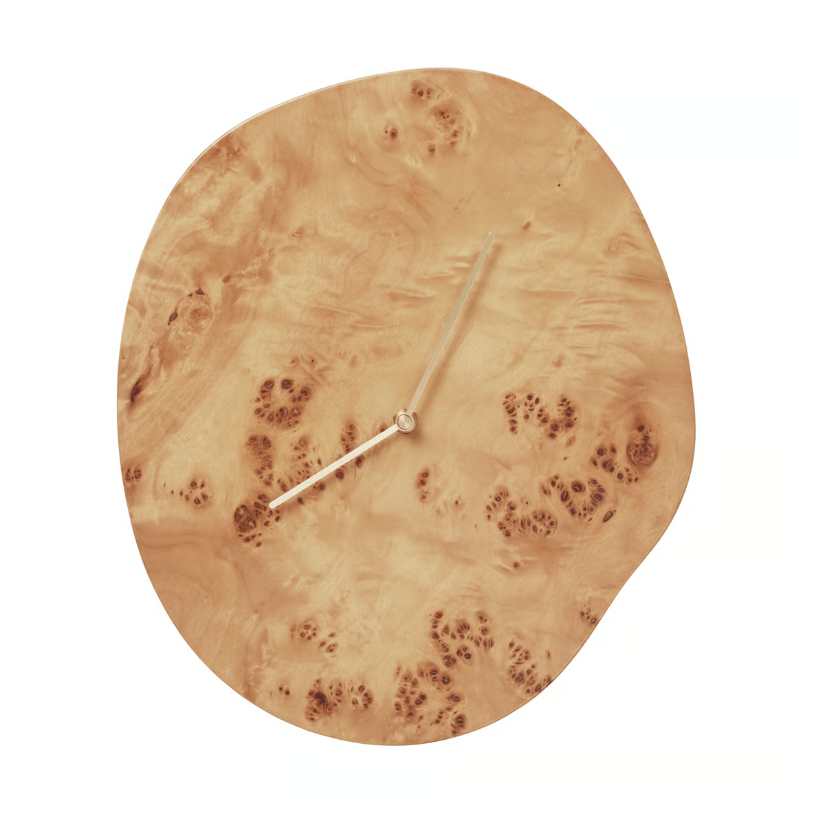 Ferm Living Melt Wanduhr 28 x 33 cm – Skulpturale Designer-Wanduhr
