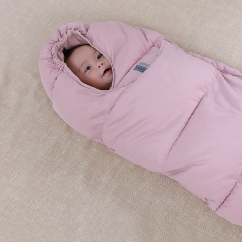 Baby Fußsack für Kinderwagen – Warmer Winter Schlafsack mit Kapuze für Babys