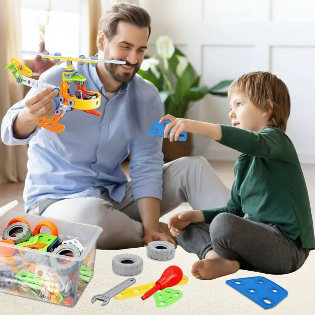 Baukumpel Konstruktions Set – Kreatives Konstruktionsspielzeug Für Kinder Ab 3 Jahren