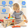 Holzhandwerk Kinder Werkzeugkasten – Holz-Werkzeugkasten Kreatives Spiel Motorik Ab 6 Monaten
