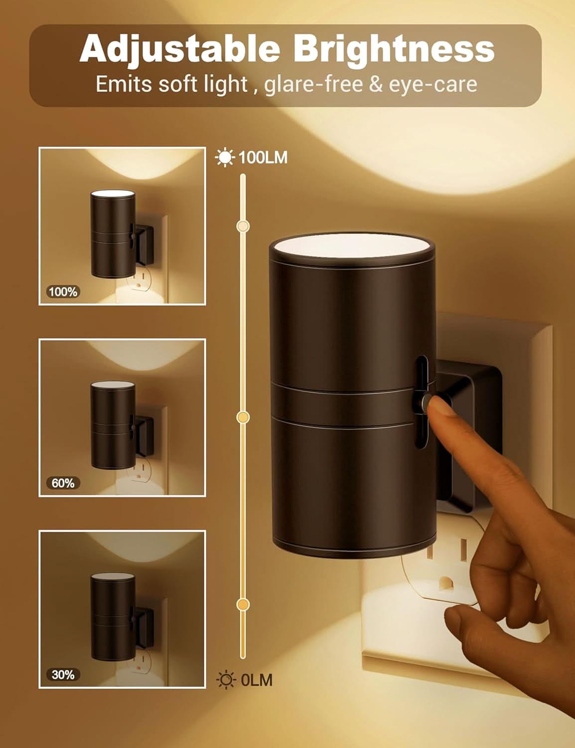 TwilightGlow LED Nachtlicht – Dimmbar & Automatisch für stilvolle Beleuchtung-3