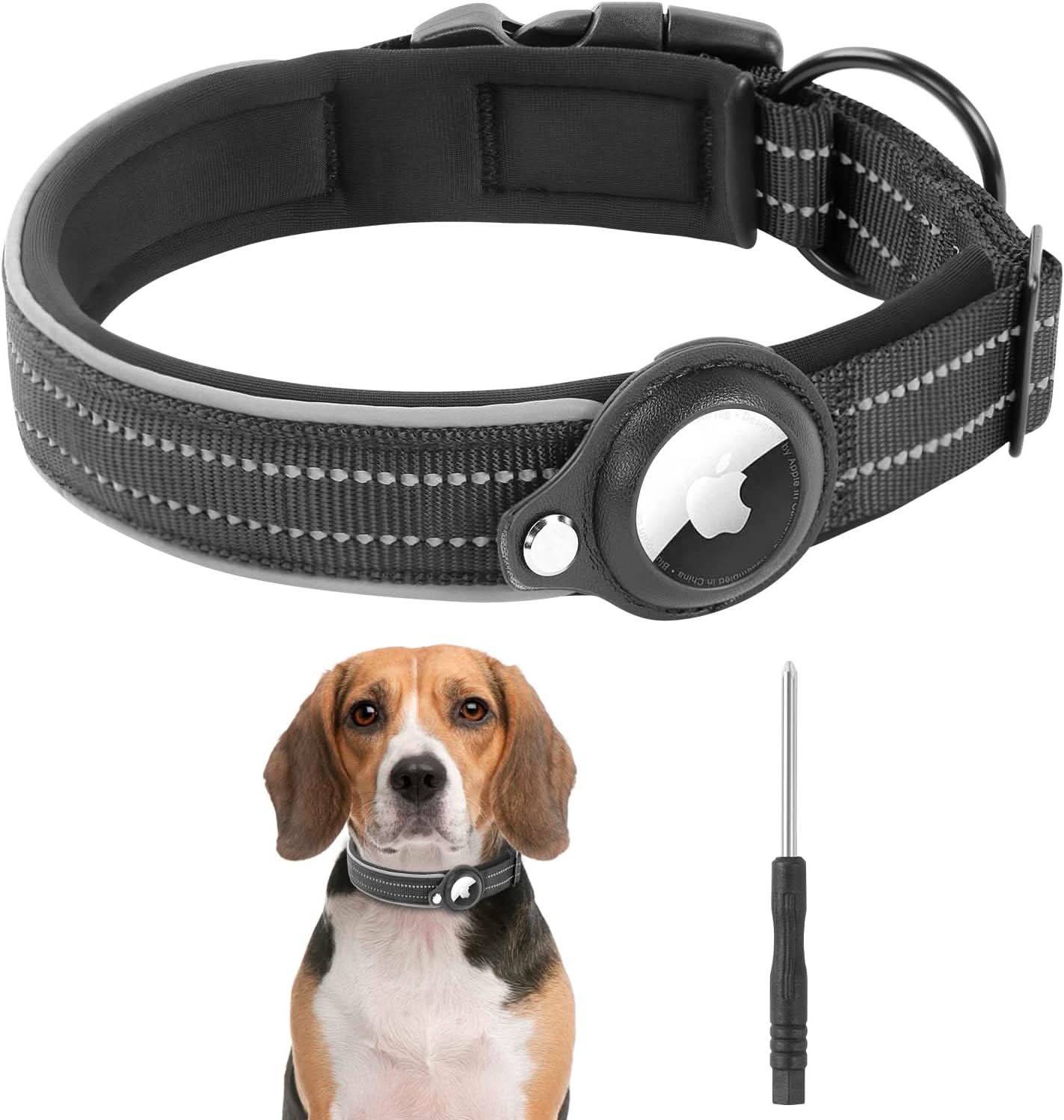 LEAZO - Ortungsetikett Hundehalsband
