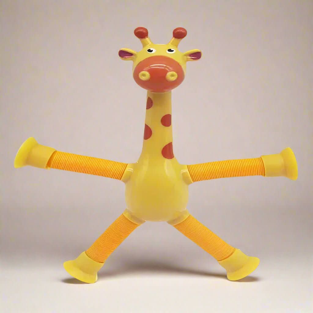 FlexiGiraffe – Dehnbares Saugnäpftassenspielzeug für Kreative Kinder