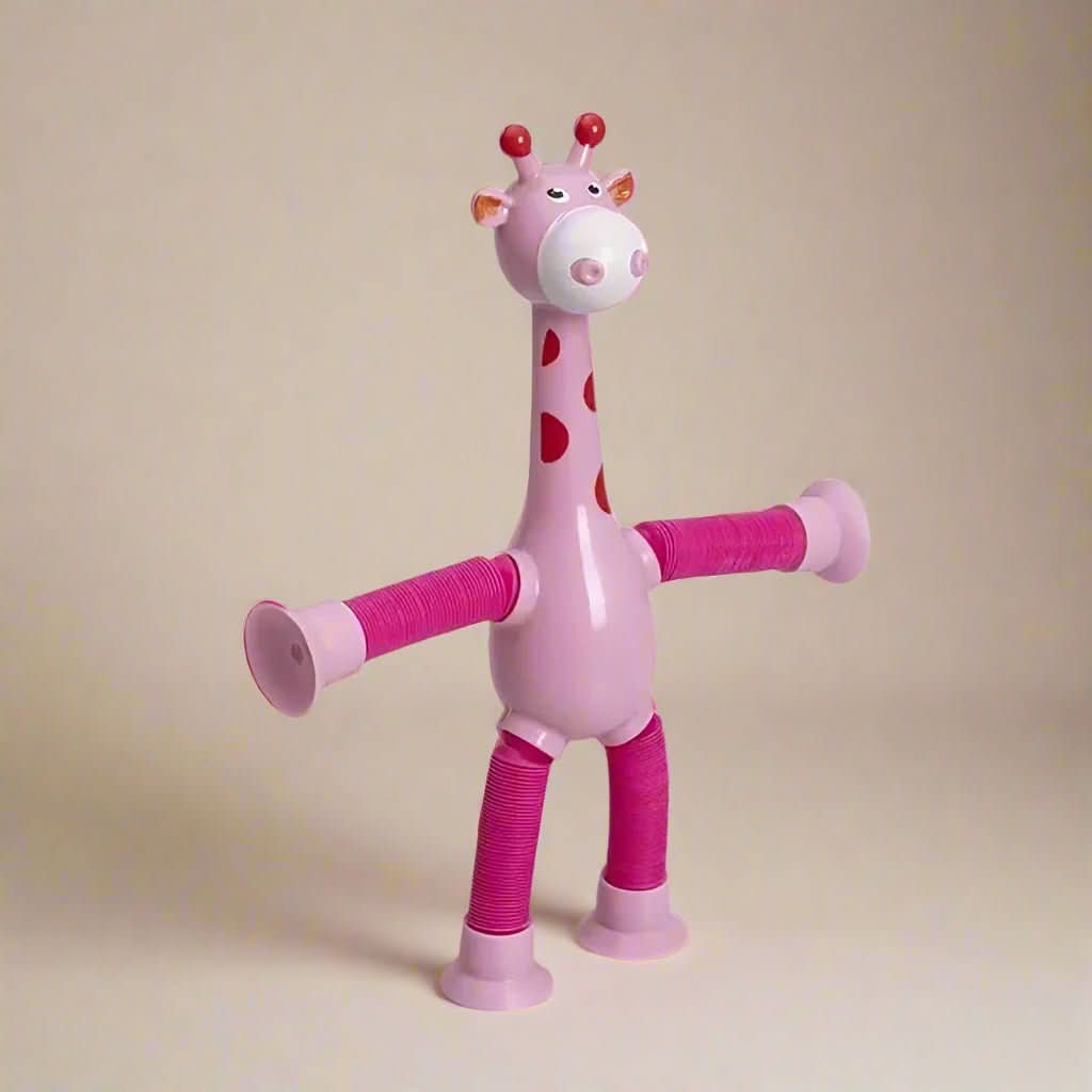 FlexiGiraffe – Dehnbares Saugnäpftassenspielzeug für Kreative Kinder