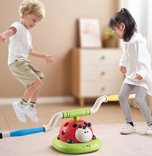SpielMax 3-in-1 Spielset – Springseil, Ringwurf & Pedalrakete Für Drinnen & Draußen